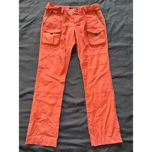 Ralph Lauren Women's Orange‎ Cargo Belted Y2K Pocket  Size 10